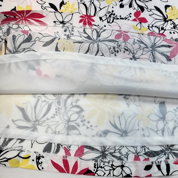 Oscar De La Renta Floral SKIRT Womens Size 22W A-line Side Zip Lined - Picture 11 of 16